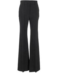 Sportmax - Schwarze Wollhose Mit Hoher Taille - Lyst