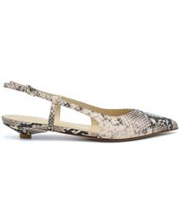 Sergio Levantesi - Python Print Slingback-Pumps Aus Leder - Lyst