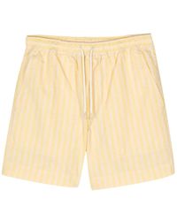 Maison Kitsuné - Hellgelbe streifen casual board shorts - Lyst