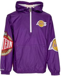 Mitchell & Ness - Fitness ,Paars ,Polyester Los Angeles Lakers Windbreaker Anorak - Lyst