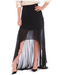 Liu Jo - Rokken ,Zwart ,Polyester Minirok Met Bloemenprint - Lyst
