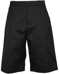 McQueen - Korte Broeken ,Zwart ,Katoen Katoenen Bermuda Shorts - Lyst