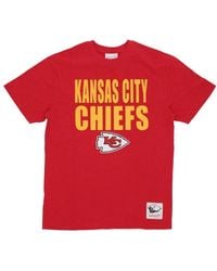 Mitchell & Ness - Tops ,Rood ,Katoen Kansas City Chiefs Logo Tee - Lyst