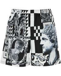 Versace - Zwemshorts Van Polyester Met Print - Lyst