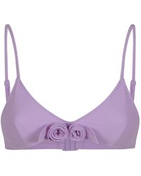 Coperni - Badmode ,Paars ,Flower Bikini Top - Lyst