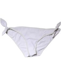 Dolce & Gabbana - Badmode ,Wit ,Nylon Bikini Broekje Met Strik - Lyst