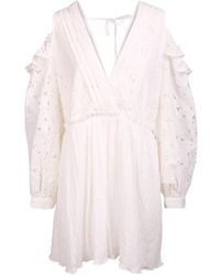 IRO - Weiße minikleid mit spitzen-details - Lyst