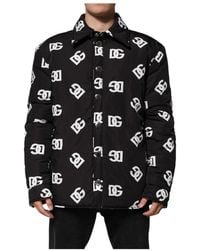 Dolce & Gabbana - Nylon Windbreaker Jas Met All-Over Logo Print - Lyst