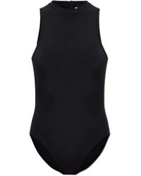 Vetements - Tops ,Zwart ,Katoen Bodysuit Met Geborduurd Logo - Lyst