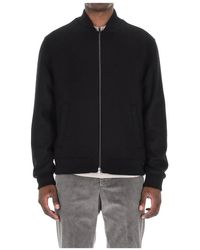Herno - Jassen ,Zwart ,Wol Zwarte Wol Baseball Bomber Jas - Lyst
