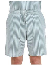 SELECTED - Bicolor seersucker casual shorts - Lyst