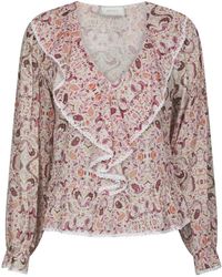 Neo Noir - Overhemden ,Roze ,Denim Blouses - Lyst