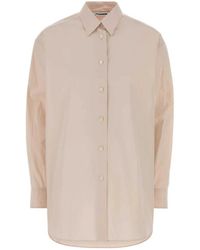 Jil Sander - Overhemden ,Roze ,Katoen Poplin Oversize Shirt - Lyst