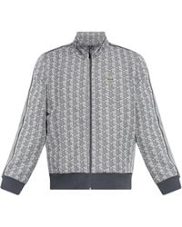 Lacoste - Hoodies & Sweatvesten ,Grijs ,Katoen Paris Zip-Up Sweatshirt - Lyst