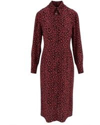 Aspesi - Kleedjes ,Rood ,Katoen Macbordeaux Jurk - Lyst