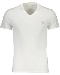 Guess - Weißes Baumwoll Herren T-Shirt Slim Fit - Lyst