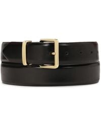Kazar - Accessoires ,Zwart ,Leer Zwarte Leren Riem Met Gouden Gesp - Lyst