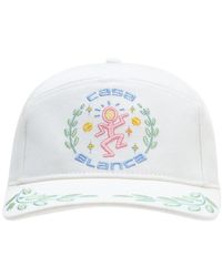 CASABLANCA - Accessoires ,Wit ,Katoen Dance Joy Cap - Lyst