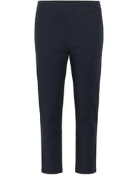 Part Two - Dunkelblaue, Elastische, Schmal Geschnittene Cropped-Hose - Lyst