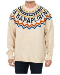 Napapijri - Rundhals-Strickwege - Lyst
