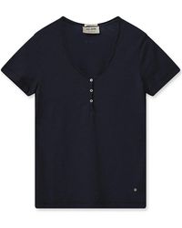 Mos Mosh - Salute Basic Tee Mit V-Ausschnitt - Lyst