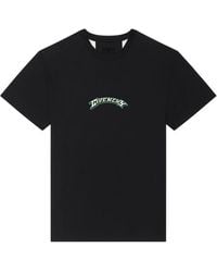 Givenchy - Schwarze crew neck t-shirts und polos mit signature print - Lyst