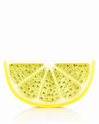 Aquazzura - Gelb weiße clutch tasche - Lyst