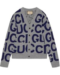 Gucci - Cárdigan De Lana Con Intarsia, Talla - Lyst