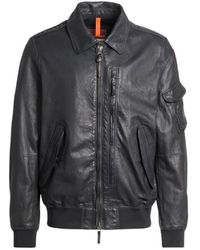 Parajumpers - Klassische Leder Bomberjacke - Lyst