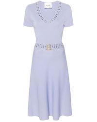 Blugirl Blumarine - Vestido lila de punto con detalles de cristal - Lyst