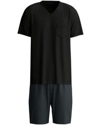 CALIDA - Nachtkleding ,Zwart ,Katoen Relax Streamline 1 Pyjama Korte Broek - Lyst