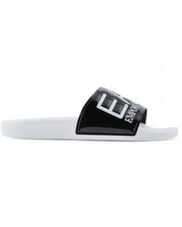 EA7 - Schwarze Flip Flops & Slider Für Männer - Lyst