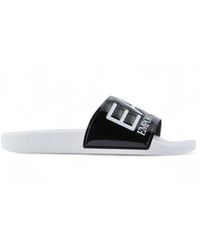 EA7 - Schoenen ,Zwart ,Zwarte Flip Flops & Slippers Voor Mannen - Lyst