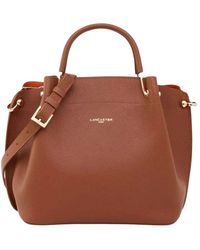Lancaster - Braune Foulonné Double Große Tasche - Lyst