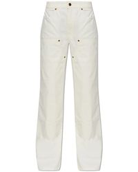 Balmain - Jeans ,Wit ,Denim Straight-Leg Jeans - Lyst