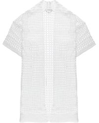 Antonelli - Cardigan bianco in lino e cotone a maglia - Lyst