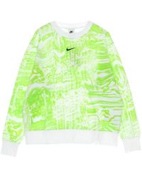 Nike - Fitness ,Groen ,Katoen Gevulde Sweatshirt Met Print - Lyst
