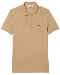 Lacoste - Tops ,Bruin ,Katoen Slim Fit Polo Shirt - Lyst