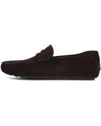 HUGO - Braune Wildleder Herren Mokassins Noel - Lyst