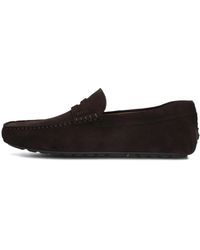 HUGO - Braune Wildleder Herren Mokassins Noel - Lyst