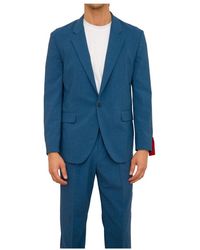 HUGO - Jassen ,Blauw ,Polyester Stijlvolle Blauwe Jassen Voor Mannen - Lyst