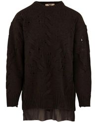 Aniye By - Truien & Vesten ,Bruin ,Wol Tina Maxi-Pull Trui - Lyst