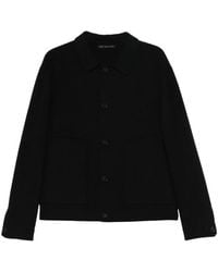 Low Brand - Jassen ,Zwart ,Wol Shirt Collar Jacket - Lyst