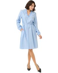 Kaffe - Elegantes Chambray Kleid Mit Gürtel - Lyst