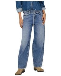 ONLY - Jeans ,Blauw ,Denim Straight Dot Denim Jeans - Lyst