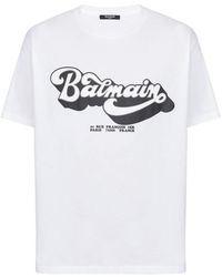 Balmain - Logo 70s T-shirt - Lyst