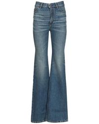 Chloé - Jeans ,Blauw ,Katoen High-Rise Flare Jeans - Lyst
