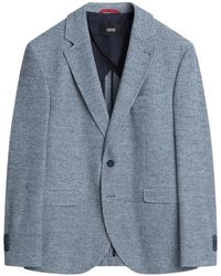 Cinque - Jassen ,Blauw ,Katoen Gestructureerd Blauw Jasje Moderne Italiaanse Stijl - Lyst