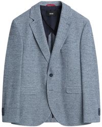 Cinque - Jassen ,Blauw ,Katoen Gestructureerd Blauw Jasje Moderne Italiaanse Stijl - Lyst