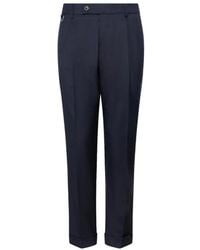 Low Brand - Broeken ,Blauw ,Wol Rtw - Lyst